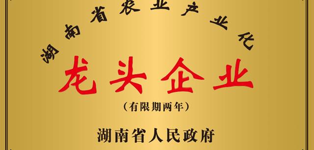 熱烈祝賀湖南現(xiàn)代資源榮獲湖南省農(nóng)業(yè)產(chǎn)業(yè)化龍頭企業(yè)